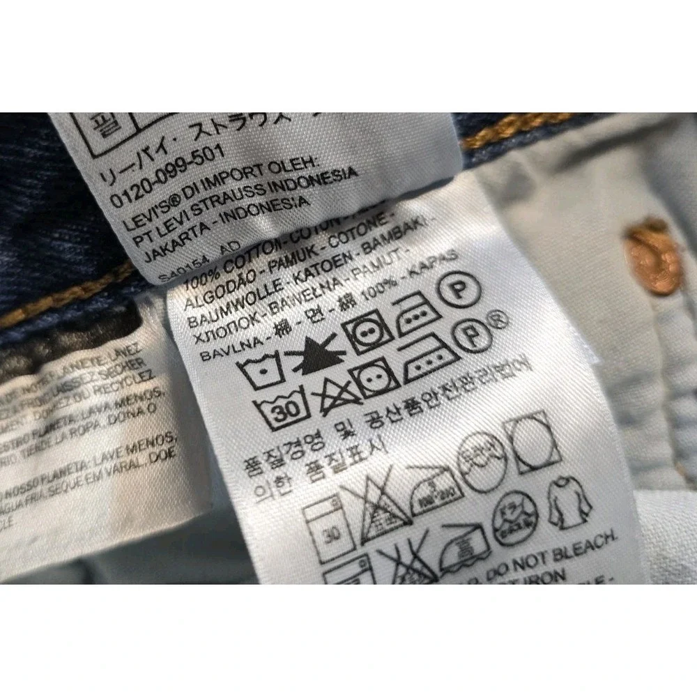 Levi's 501 36x32 Men's Jeans Blue Button Fly